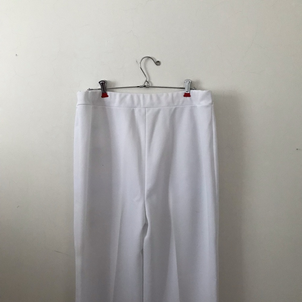 🌻 2/$15, 3/$20 Vintage white stretch trouser pants w/pleat